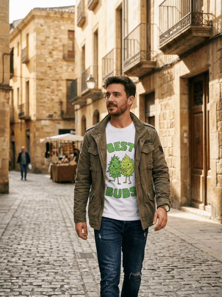 BEST BUDS AI-Generated Streetwear Tee - view 2 | itéwear