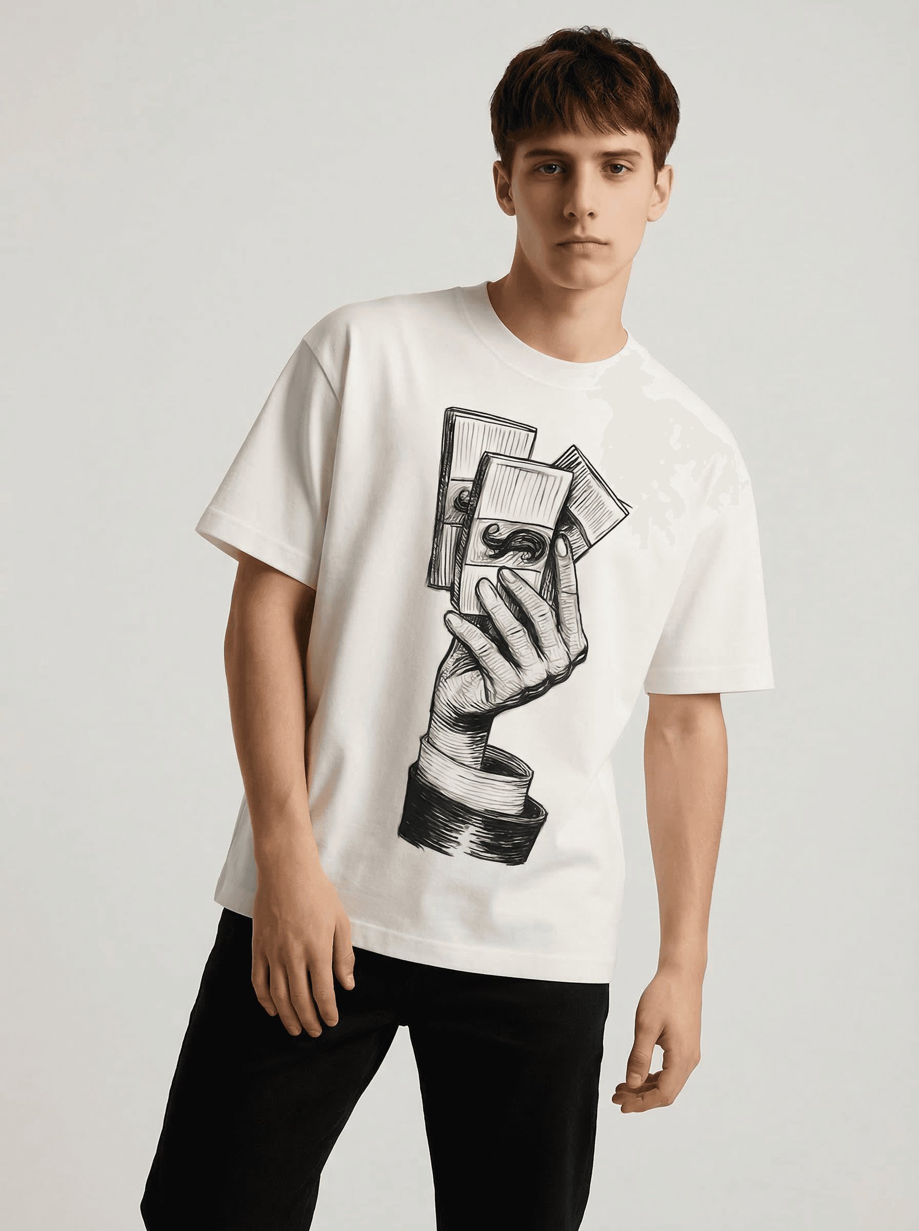 טי-שירט 'Algorithm Assets' - לבן